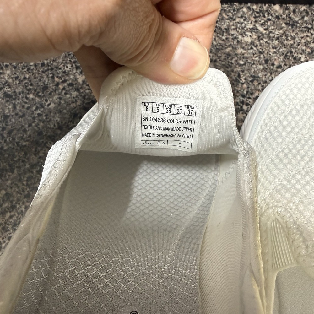 Skechers Vapor Foam Shoes Size 8 Move Smitten Vegan Memory Foam Sneakers White - Picture 11 of 16